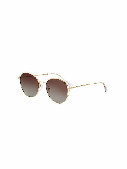 Lee Cooper Women's Sunglasses with Rose Gold Metal Frame and Brown Gradient Lens LC1342 C2