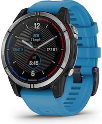 Garmin Quatix 7 Stainless Steel 47mm Waterproof Smartwatch with Heart Rate Monitor (Marine)