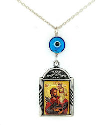 Drandakis Auto-Talisman Silber (925°) beidseitig Jungfrau Maria / Christus & Auge in Silber Farbe