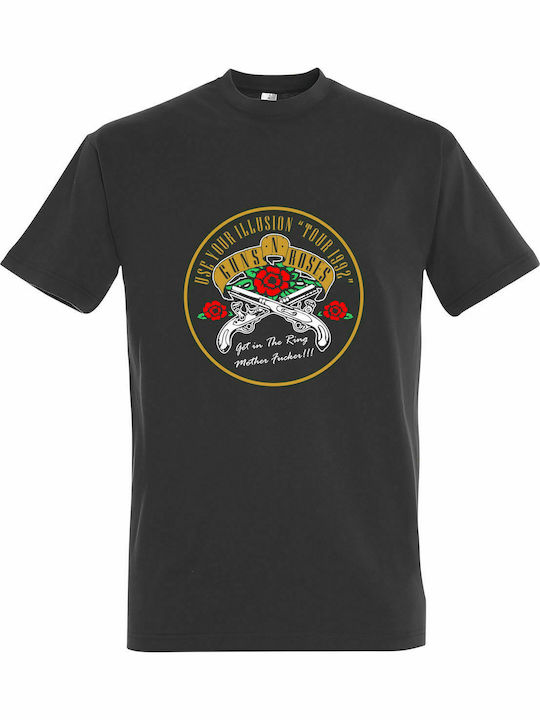 Tricou unisex, " Guns N Roses Tour 1992 ", Dark Grey