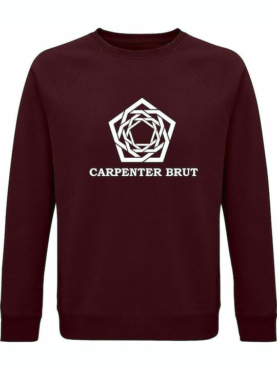 Sweatshirt Unisex, Organic " The French New Wave, Carpenter Brut ", Burgundy