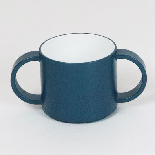 Bento Βox Baby Cup with Handles and Straw Takenaka made of Plastic Blue for 24m+m+