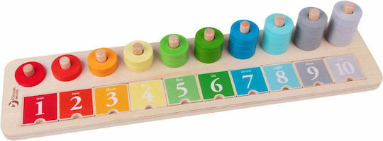 Classic World Counting Stacker Educational Game Letters & Numbers made of Wood for 3+ years Years Old