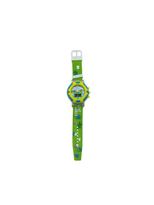 Kinder Digitaluhr mit Kautschuk/Plastik Armband Grün