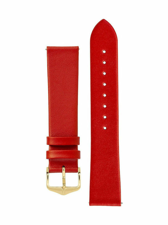 Hirsch Toronto Lederriemen Rot 18mm