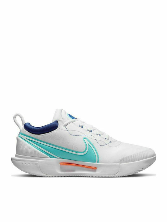 Nike Zoom Pro Ανδρικά Παπούτσια Τένις για Χωμάτινα Γήπεδα White / Deep Royal Blue / Pure Platinum / Dynamic Turquoise