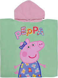 Stamion Kinder Strandponcho Peppa Schwein Grün ...