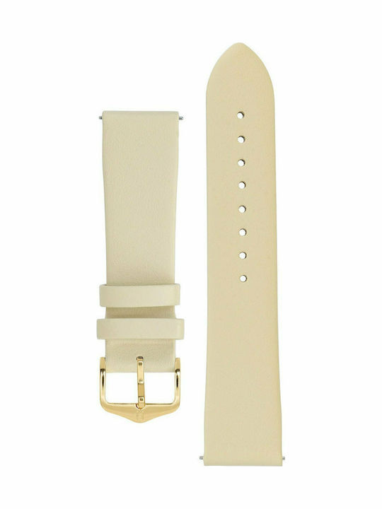 Hirsch Toronto Leather Strap Beige 16mm