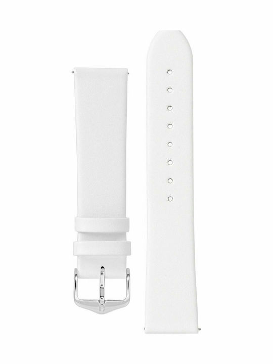 Hirsch Toronto Leather Strap White 16mm