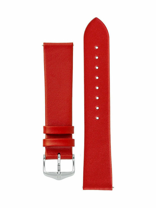 Hirsch Toronto Leather Strap Red 16mm