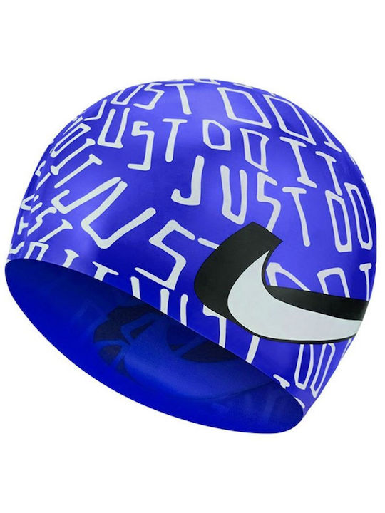 Nike Jdi Scribble Graphic Schwimmkappe Erwachsene Blau