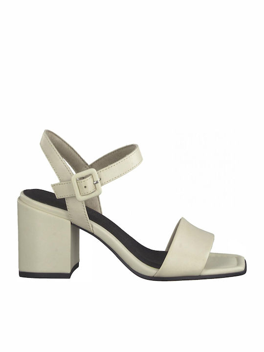 Marco Tozzi Leder Sandalen Anatomisch Beige