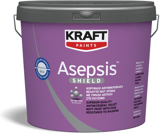 Kraft Asepsis Shield Πλαστικό Χρώμα για Εσωτερική Χρήση 10lt