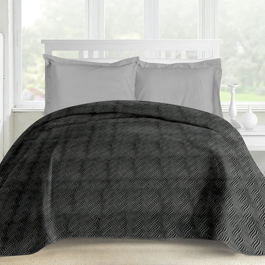 Makis Tselios Home Ultrasonic Tagesdecke Grau 220x240cm Makis Tselios Home Ultrasonic Tagesdecke Grau 220x240cm