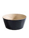APS Melamine Salad Bowl Black 22x22x10.5cm