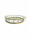 Art et Lumiere Metallic Round Decorative Tray with Mirror Gold 52x52x8cm