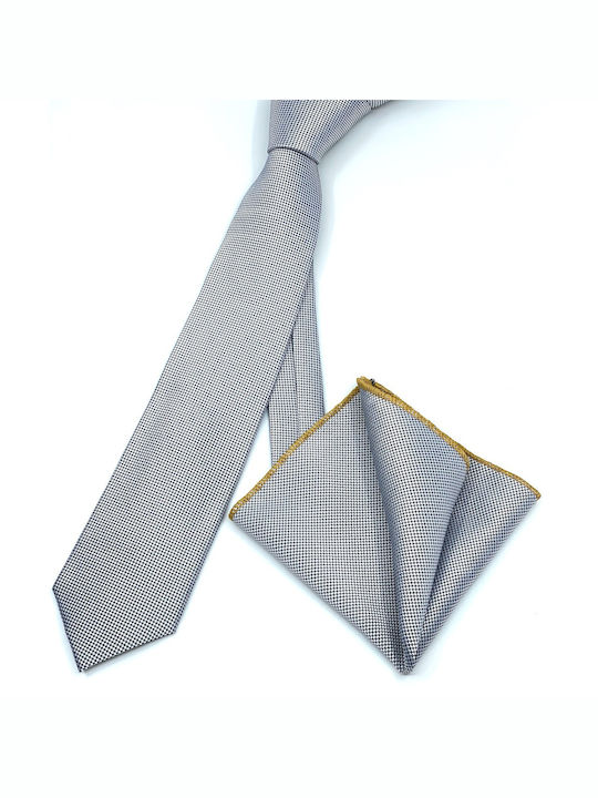 Legend Accessories Men's Tie Set Synthetic Monochrome In Gray Colour