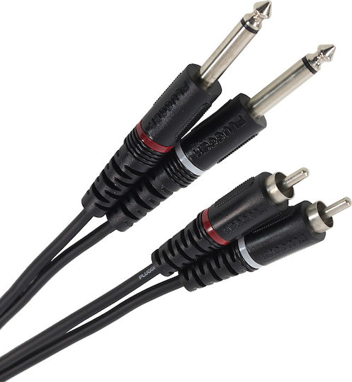 Plugger Cable 2x 6.3mm male - 2x RCA male 3m (PLUCABBRM0JMM3M00EAS)