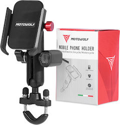Motowolf Suport Telefon mobil pentru telefon mobil pe motocicletă cu braț reglabil pentru pe volan με Φόρτιση