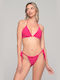 LikeMe Bikini Set Triangle Top & Slip Bottom Pink