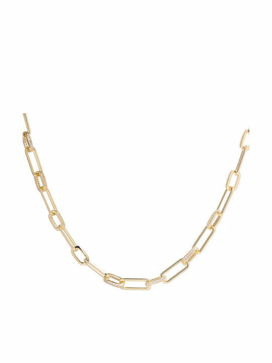 Jools Silver Chain Neck Gold-plated Length 42cm