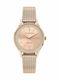 Trussardi Γυναικείο Ρολόι 34mm Μπαταρίας με Ροζ Χρυσό Μεταλλικό Μπρασελέ