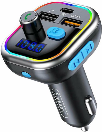 Earldom FM Transmitter Αυτοκινήτου με Bluetooth / USB / Type-C