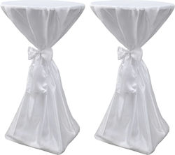 vidaXL Table Cover White 2pcs