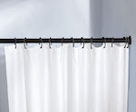 Kleine Wolke Spring Bar Telescopic Straight Shower Curtain Rod Aluminium Black Ø21mm 75-125cm