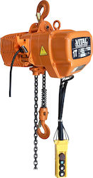 Electric Hoist 8m for Weight Load up to 1t Orange 80937