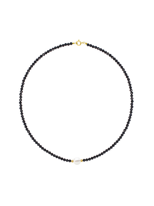 Margaritari Necklace from Gold 14K with Pearls