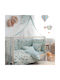 Vesta Home Σετ Βρεφικά Σεντόνια Κούνιας Βαμβακερά Circus Τιρκουάζ 120x165εκ. 3τμχ