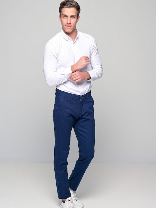 Ben Tailor Ανδρικό Παντελόνι Chino σε Κανονική Εφαρμογή Blue Royal