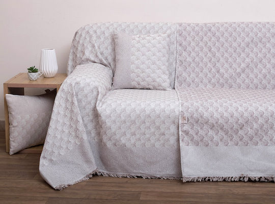 Viopros Viopros Zweisitzer-Sofa Überwurf Zwei Seiten Jacquard 180x240cm Leinen