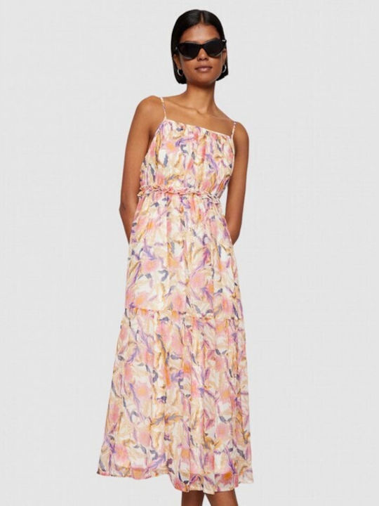 Vero Moda Summer Mini Dress with Ruffle Pink