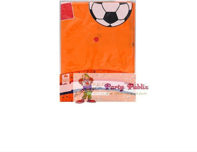 Plastic Tablecover Soccer Balls 180x140cm Orange