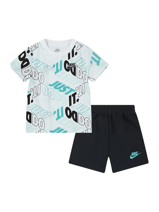 Nike Set pentru copii cu șorturi Vară 2buc Alb AOP