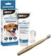 VetIQ 2 in 1 Enzymatic Toothcare Kit Bay Leaf Mint Dog Dental Set for Medium Breeds 70gr