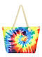 Tie-Dye Multicolored Beach Bag