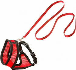 Karlie Harms Cat Harness Set Ham pentru pisici cu Lesă pentru pisici Roșu 15mm x 028270