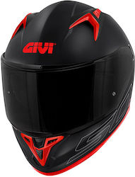 Givi H50.9 Full Face Helmet with Pinlock and Sun Visor Black/Silver/Red Solid