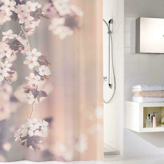 Kleine Wolke Blossom Fabric Shower Curtain 120x200cm Ροζ