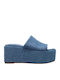 Balla 7 Women's Fabric Platform Wedge Sandals Blue