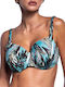 Naturalia Bikini Σουτιέν F Cup Floral Μπλε