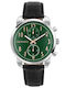 Trussardi T-City Men's Watch 41mm Chronograph Battery with Black Leather Strap