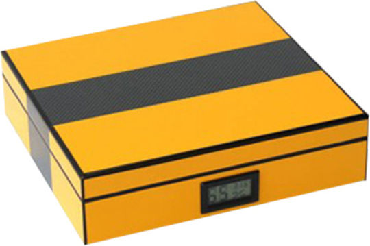 Sikarlan Holz Zigarrenbefeuchter 25 mit digitalem Hygrometer 23cmx21.5cmx6cmcm
