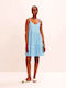 Tom Tailor Summer Mini Dress Light Blue