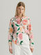 Gant Women's Floral Long Sleeve Shirt Eggshell