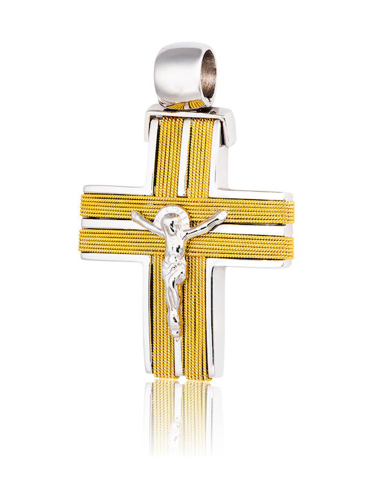 Herren Gold Kreuz 18K mit dem Gekreuzigten