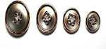 Button Bone like Metallic 15mm Gold